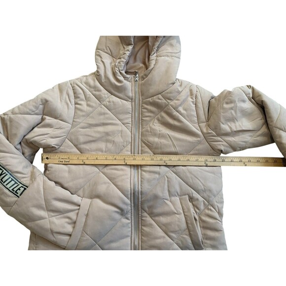 PrettyLittleThing Stone Peach Skin Diamond Quilted Jacket Women's Size 0 US New! - Picture 13 of 14